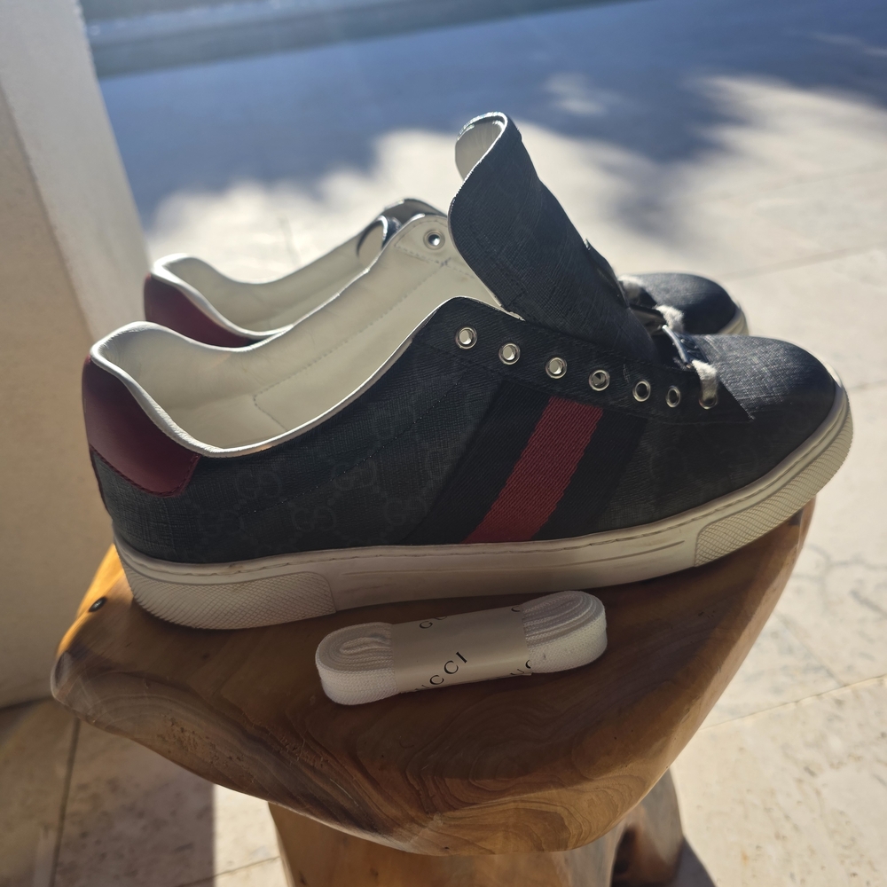 Gucci Black Monogram Athletic Shoes - Picture 4 of 9